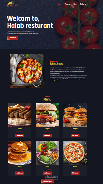 تصميم موقع ووردبريس لمطعم دلفري