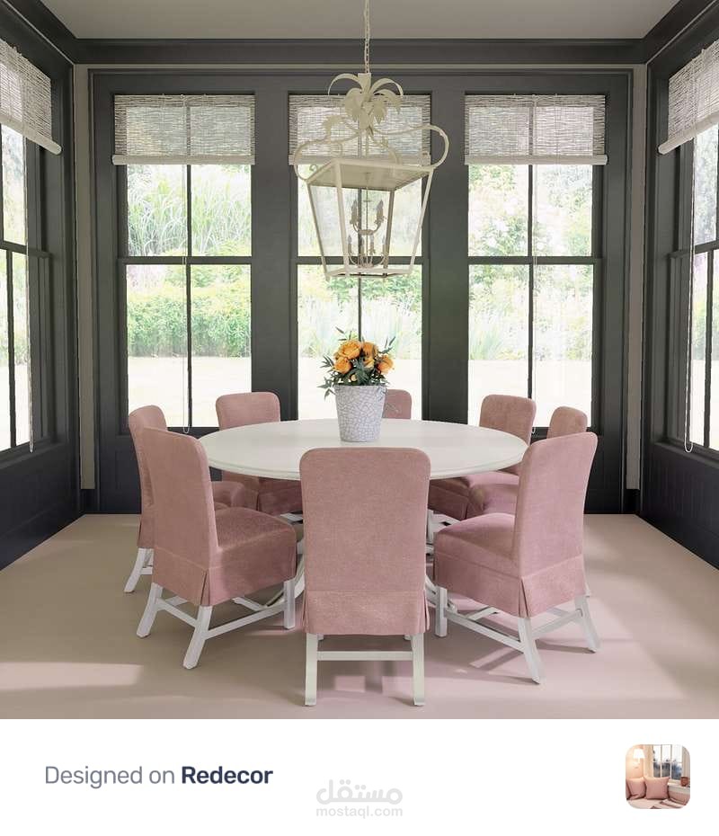 تصميم ديكور لغرفة سفرة