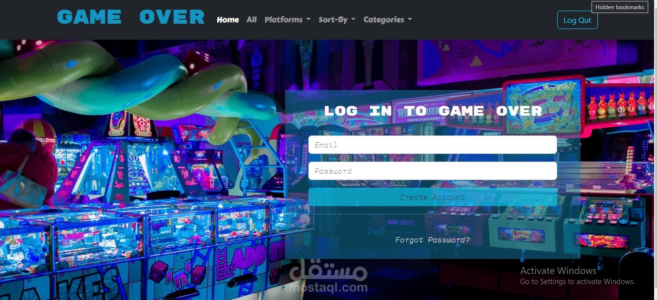 Game Over website