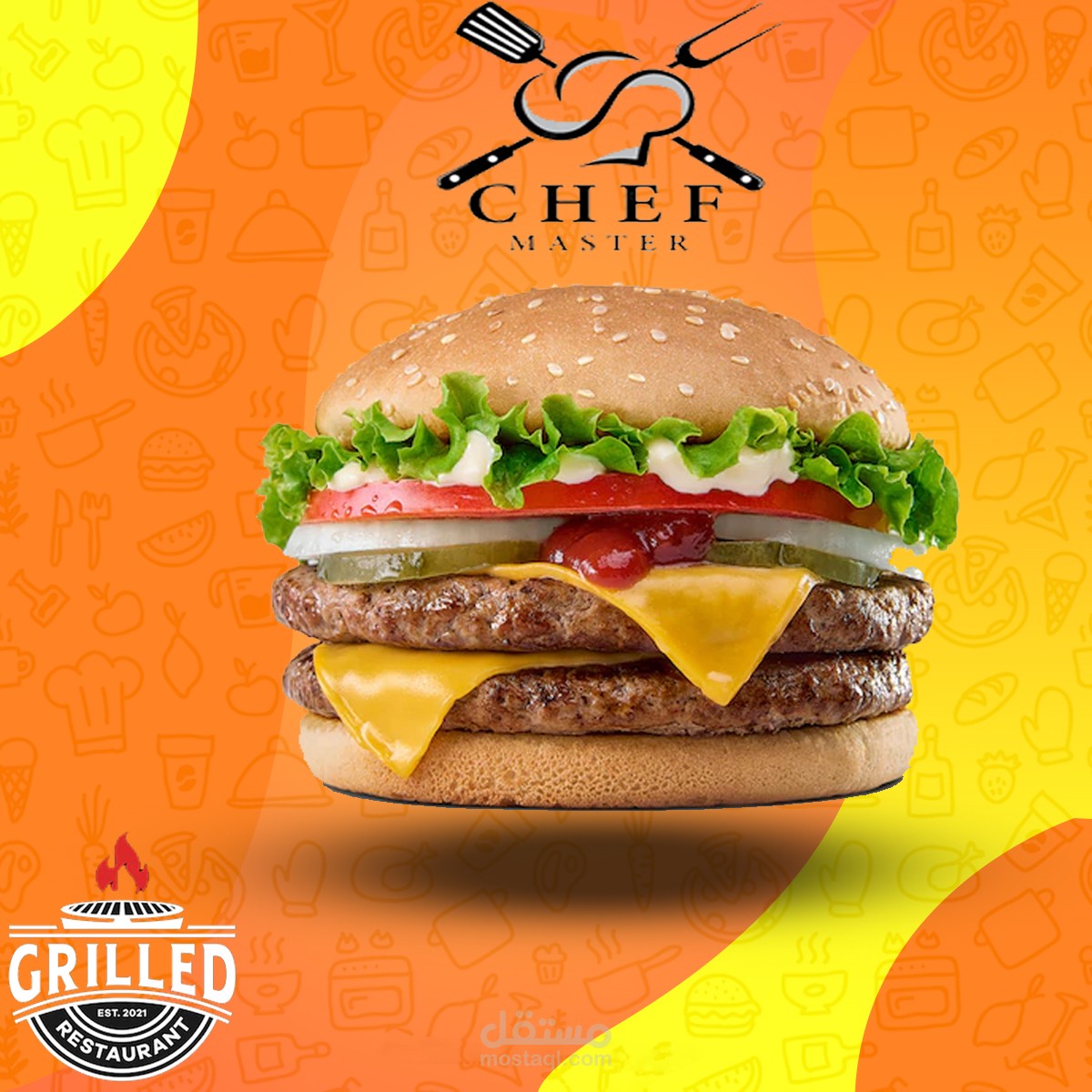 تصميم لمحل وجبات سريعة