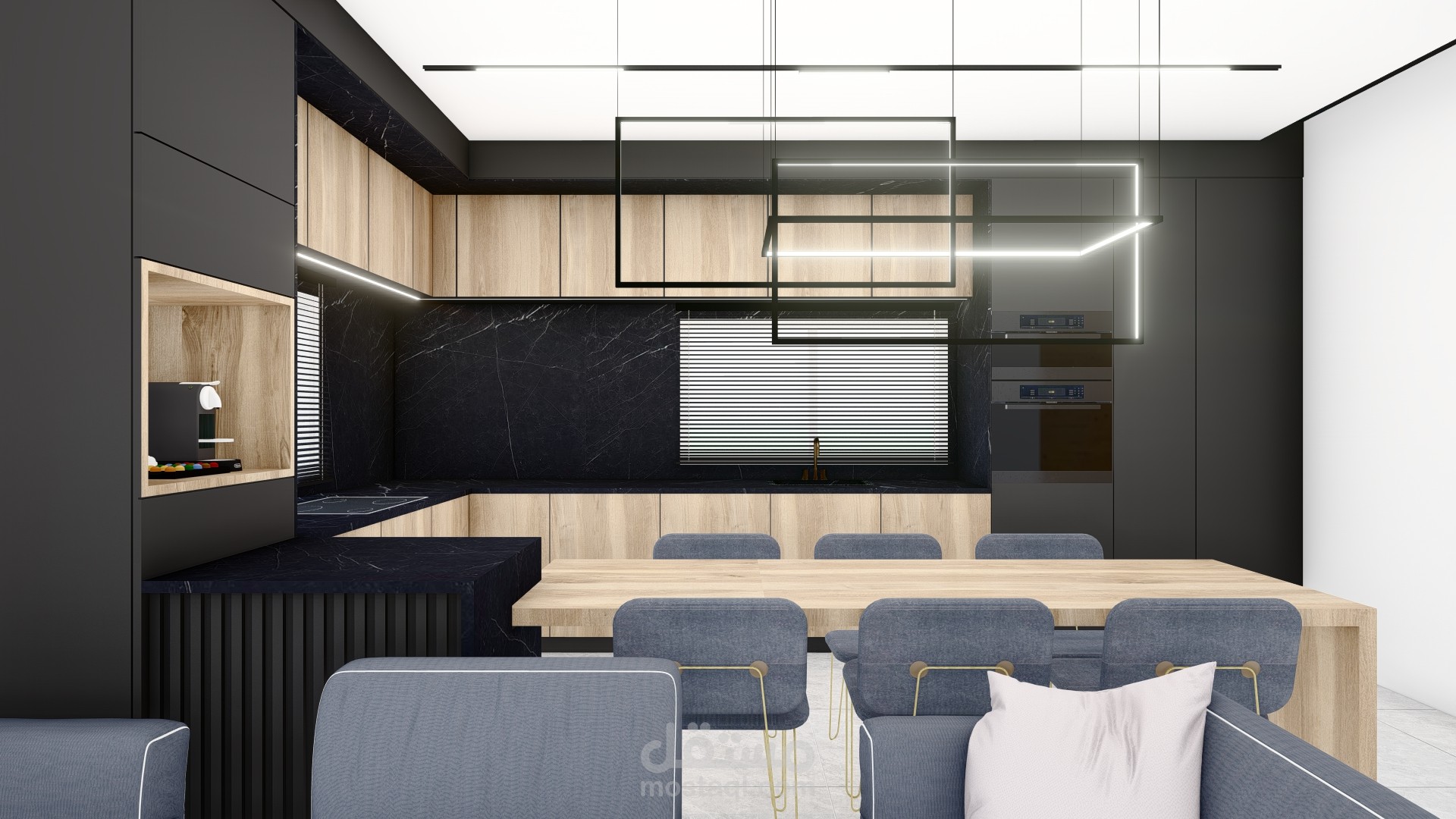 تصميم حديث لشقه سكنيه