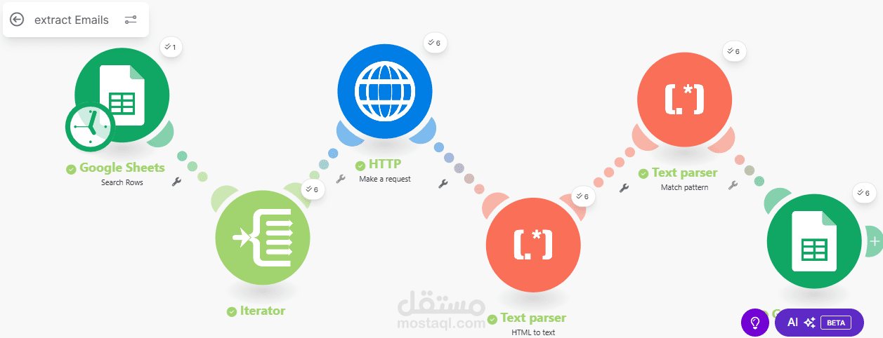 استخراج الإيميلات من المواقع وحفظها تلقائيًا في Google Sheets