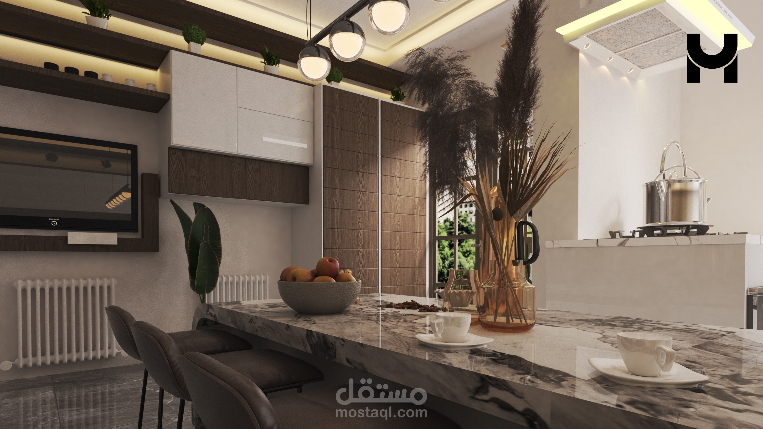 تصميم ديكور مطبخ حديث ومعاصر