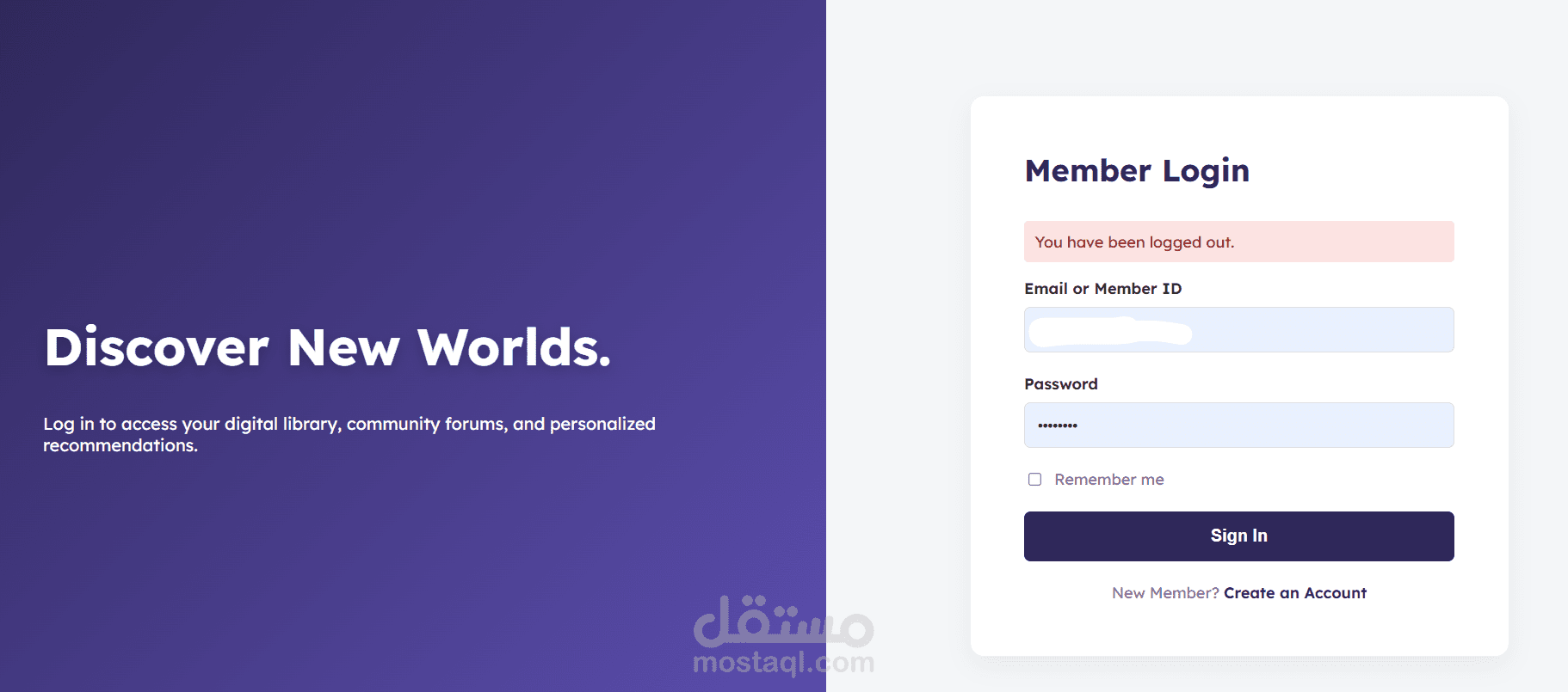 تطوير واستكمال منصة مكتبة رقمية (SaaS) ومجتمع تفاعلي للقراء