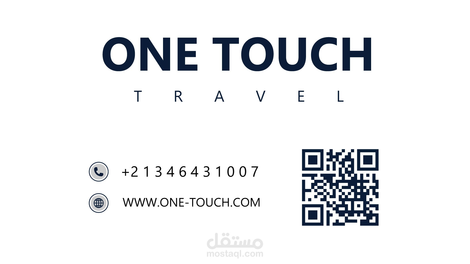 one touch travel business card