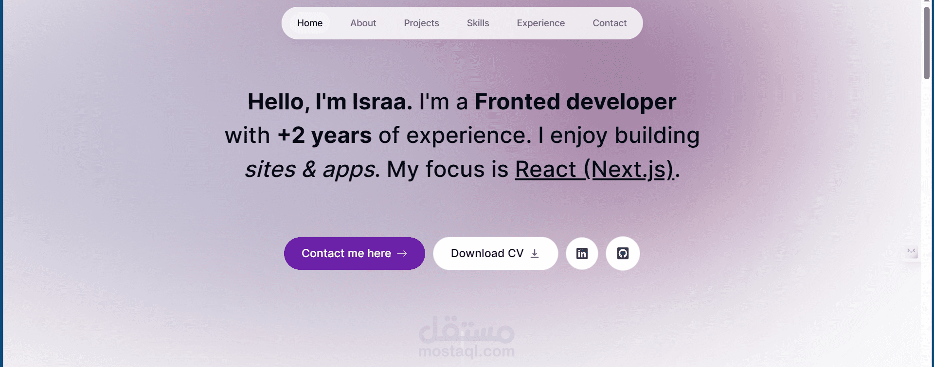 تصميم وبرمجة موقع شخصي
