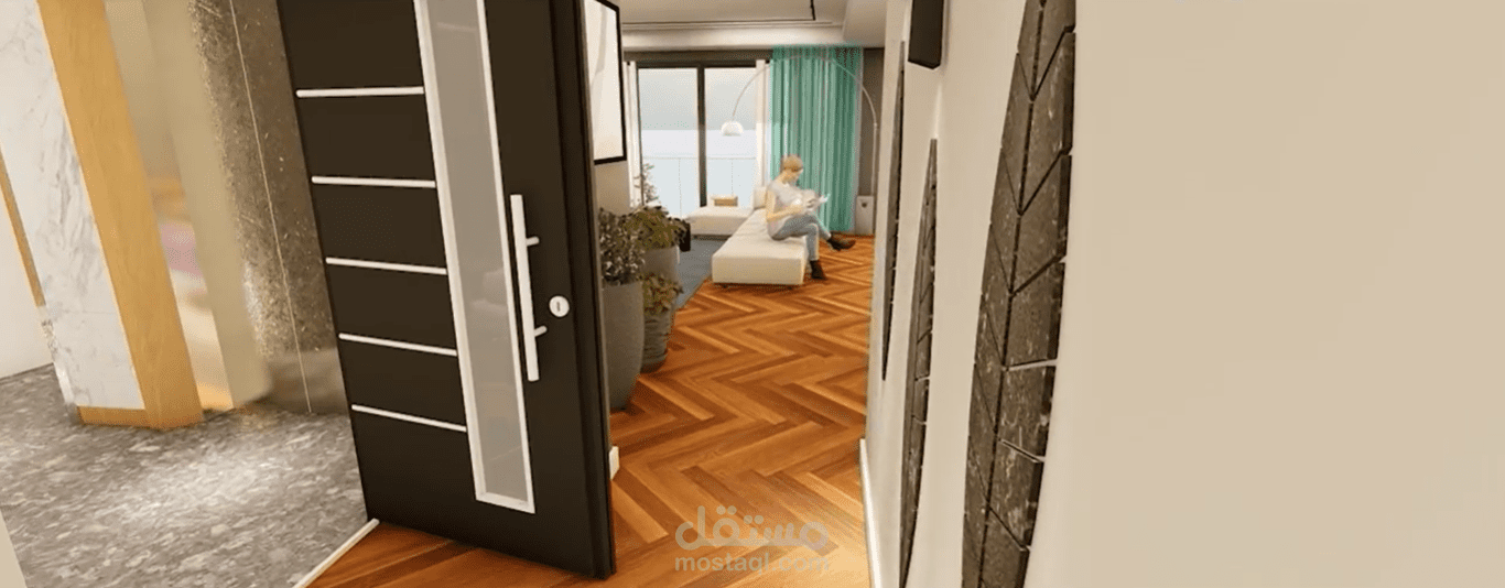 شقة بتصميم عصري