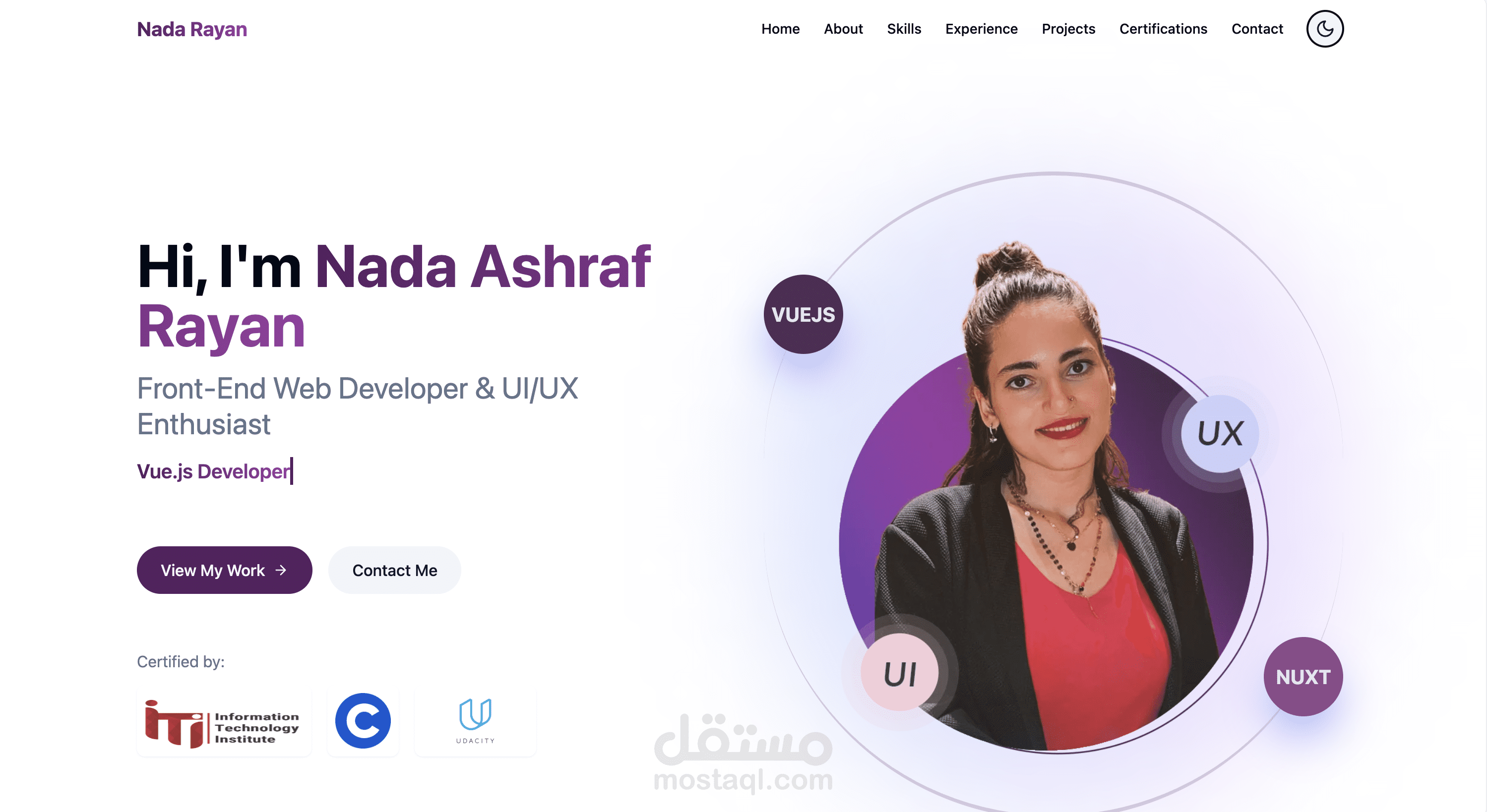 البورتفوليو الشخصي – Nada Rayan Dev
