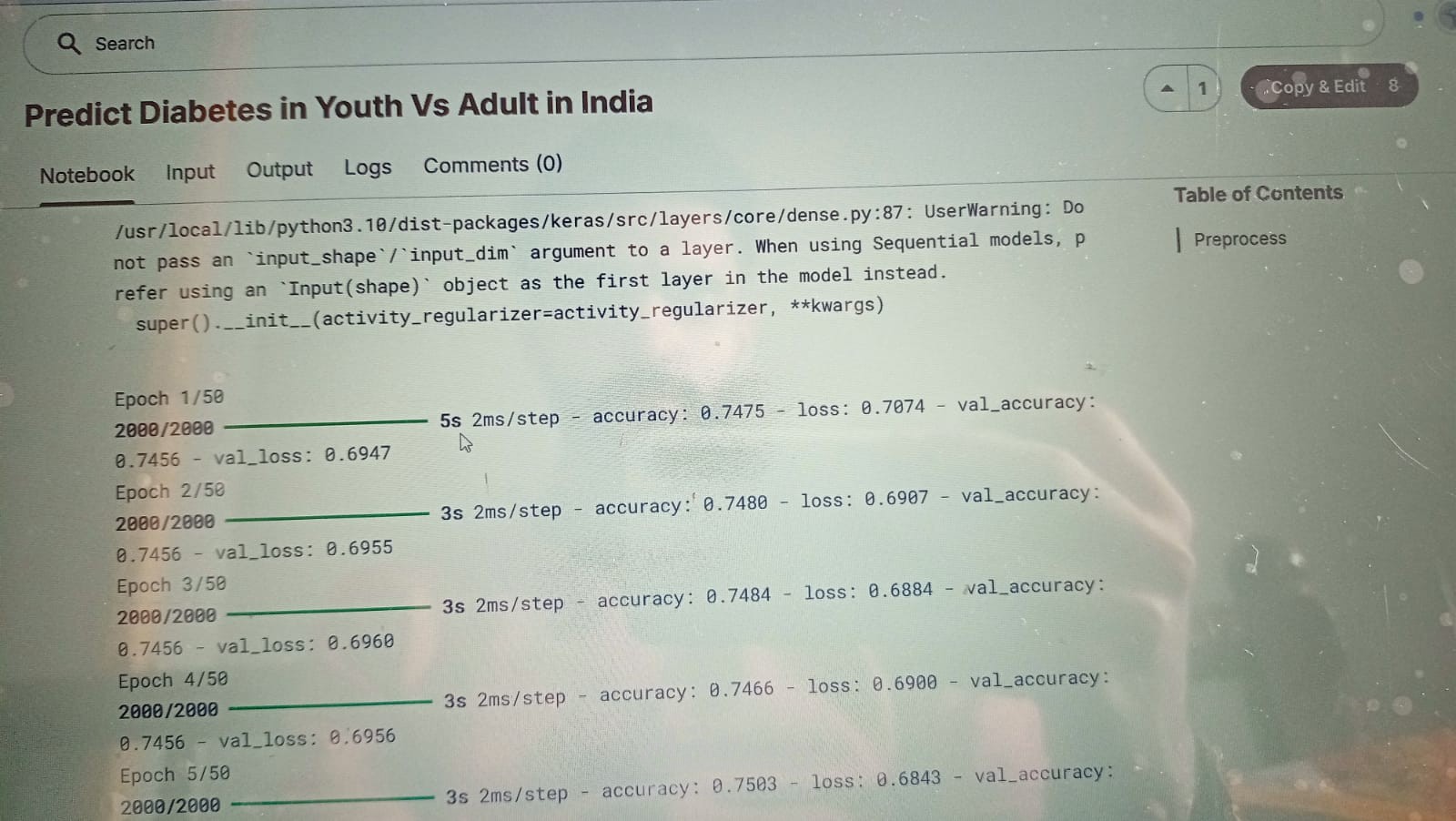 predict diabetes in youth &adult in india