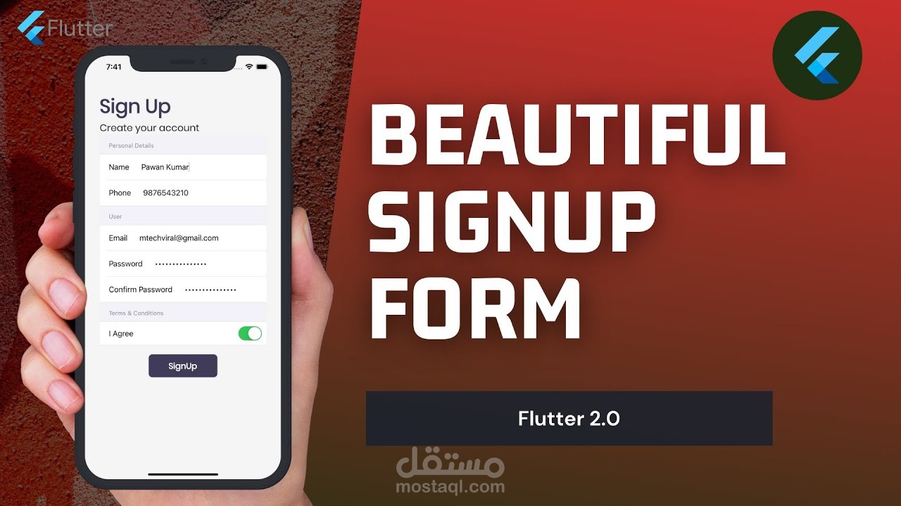 Register Screen UI Flutter