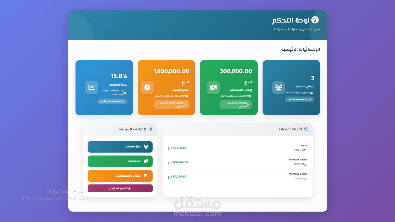 ادارة المدفوعات للاقصاد اولاين