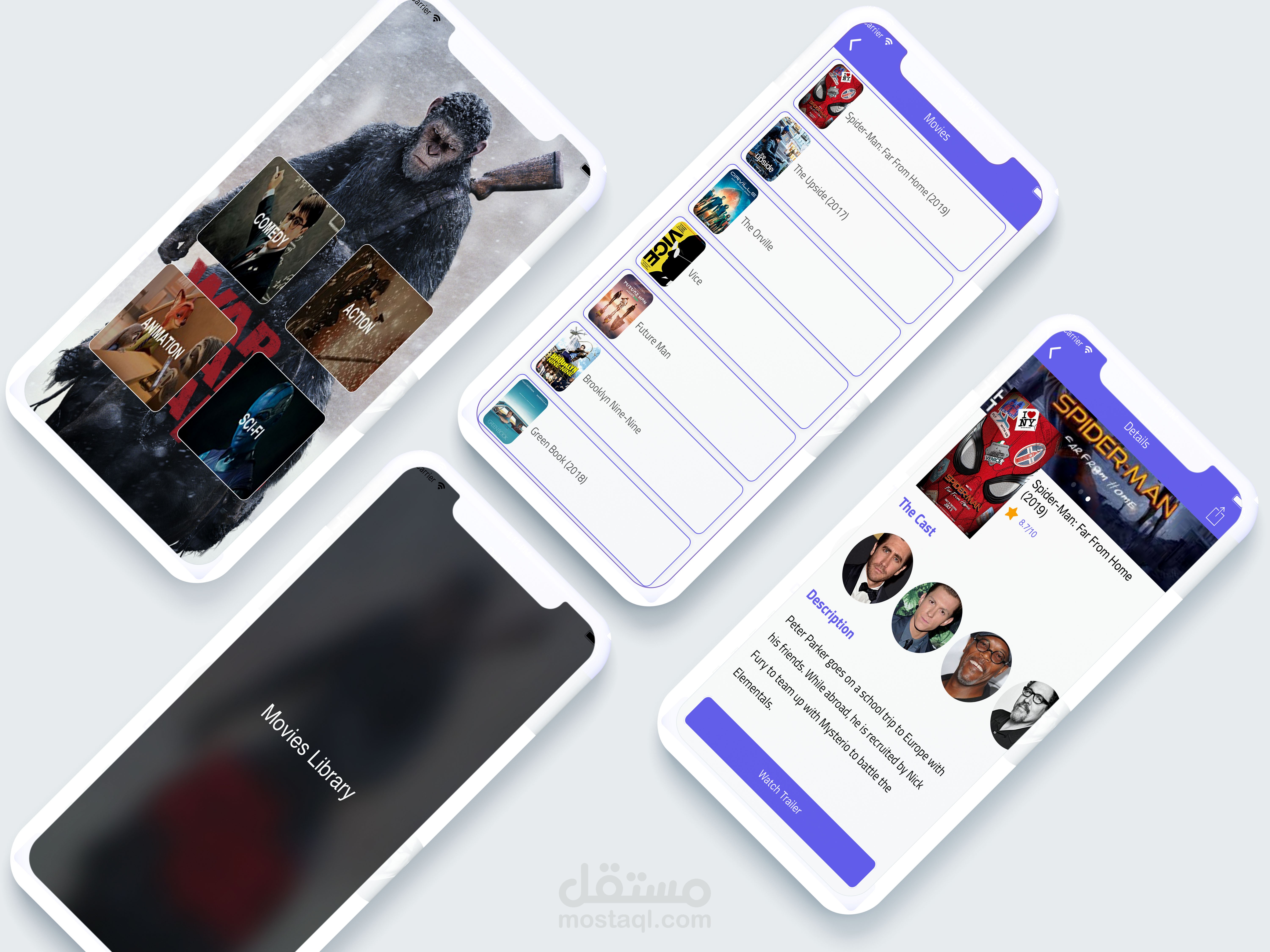 تطبيق مكتبة أفلام IOS