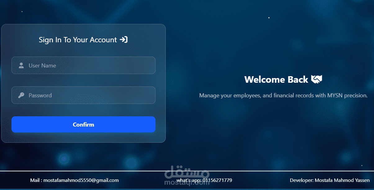 تطوير نظام مالي متكامل لحساب المكافآت والمستحقات (MYSN ERP) بـ +Angular 18