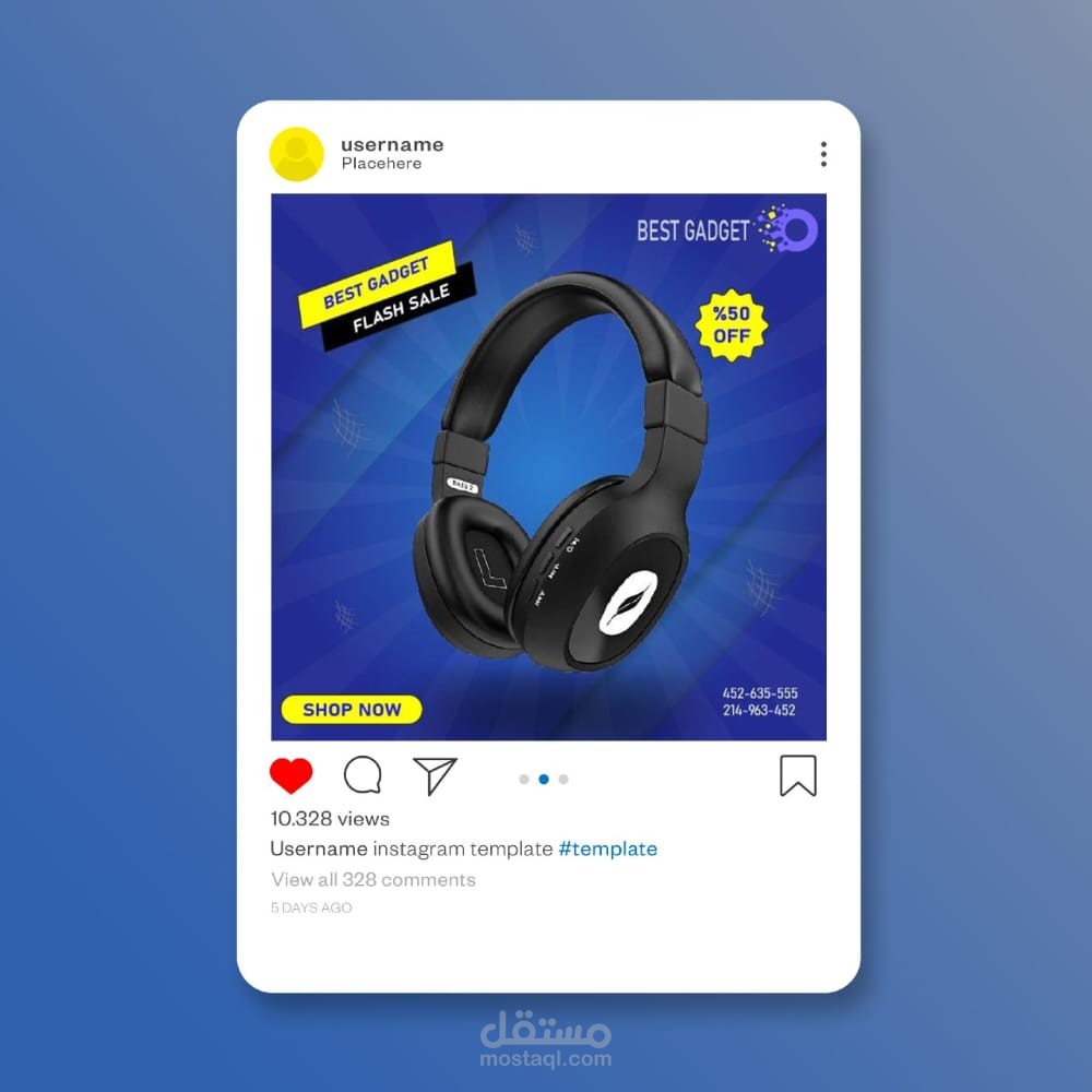 إعلان سماعة Headphones سوشيال ميديا