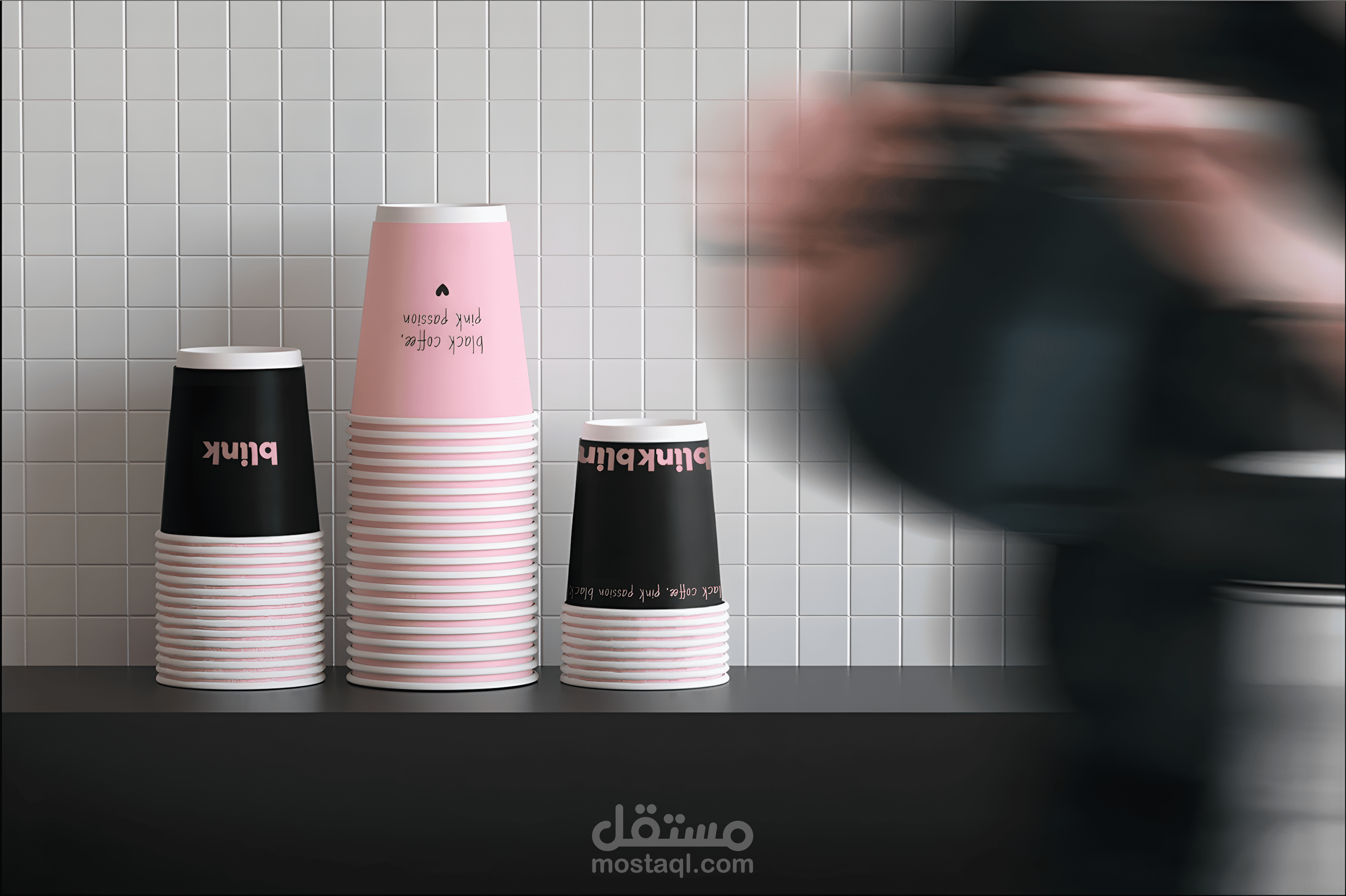 تصميم هوية بصرية عصرية وجذابة لمقهى Blink Cafe في السعودية