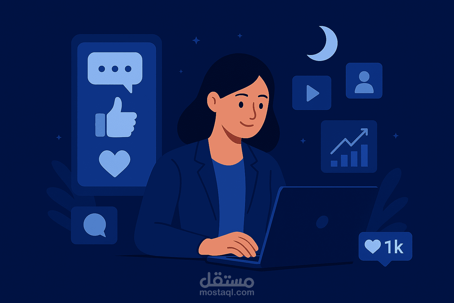 إدارة حسابات التواصل الاجتماعي