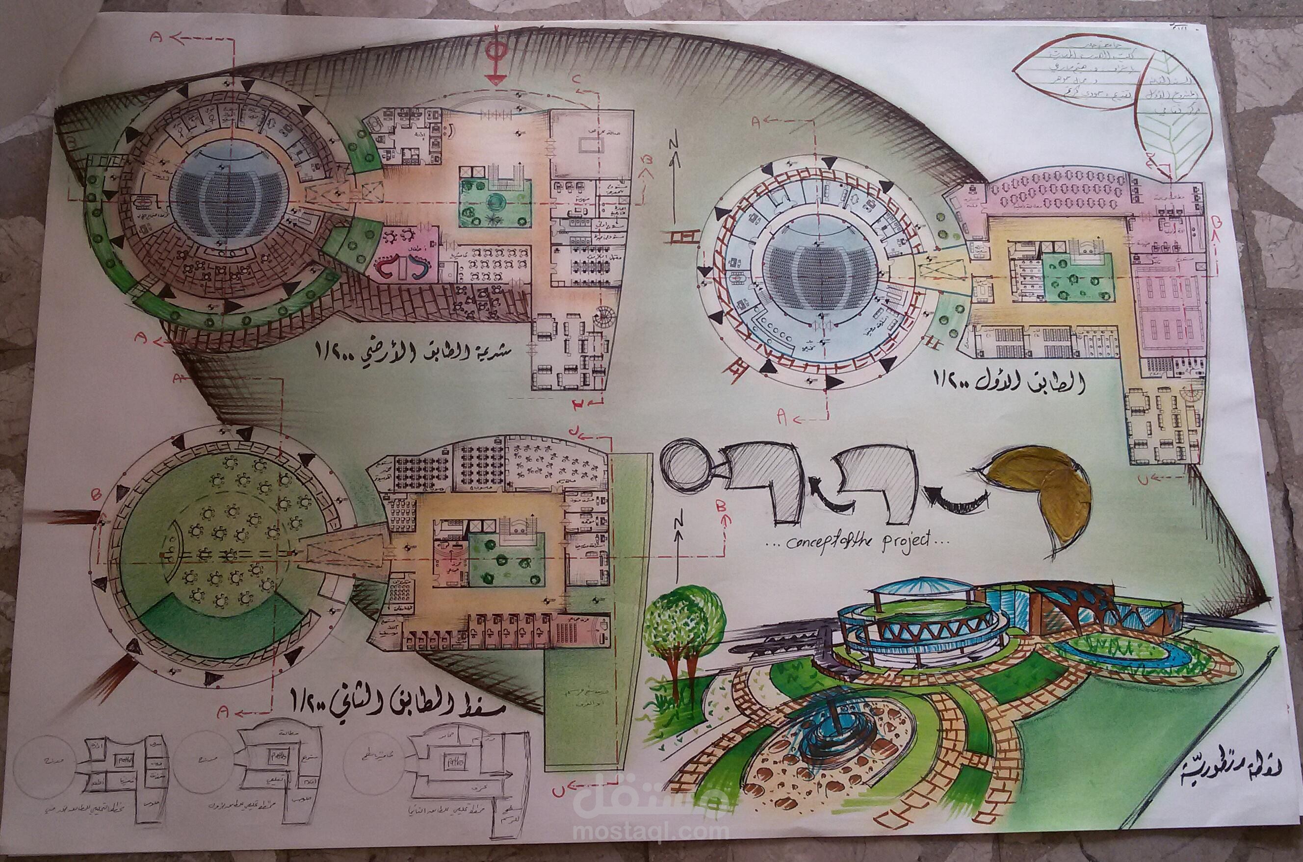 تصميم مركز ثقافي مستدام