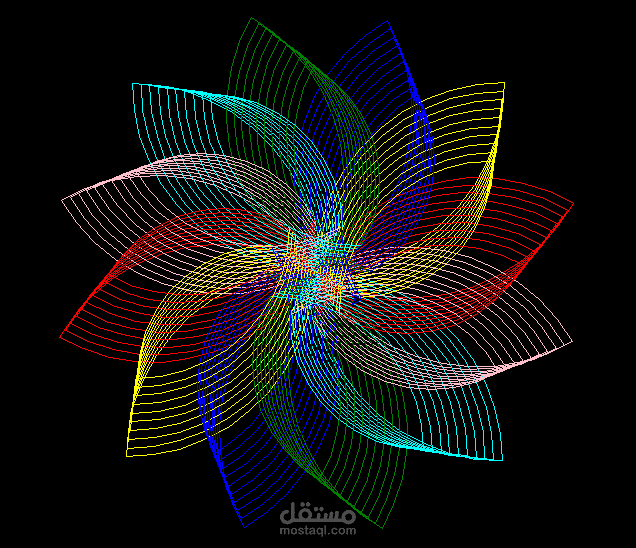 طباعة زهرة بلغة البايثون