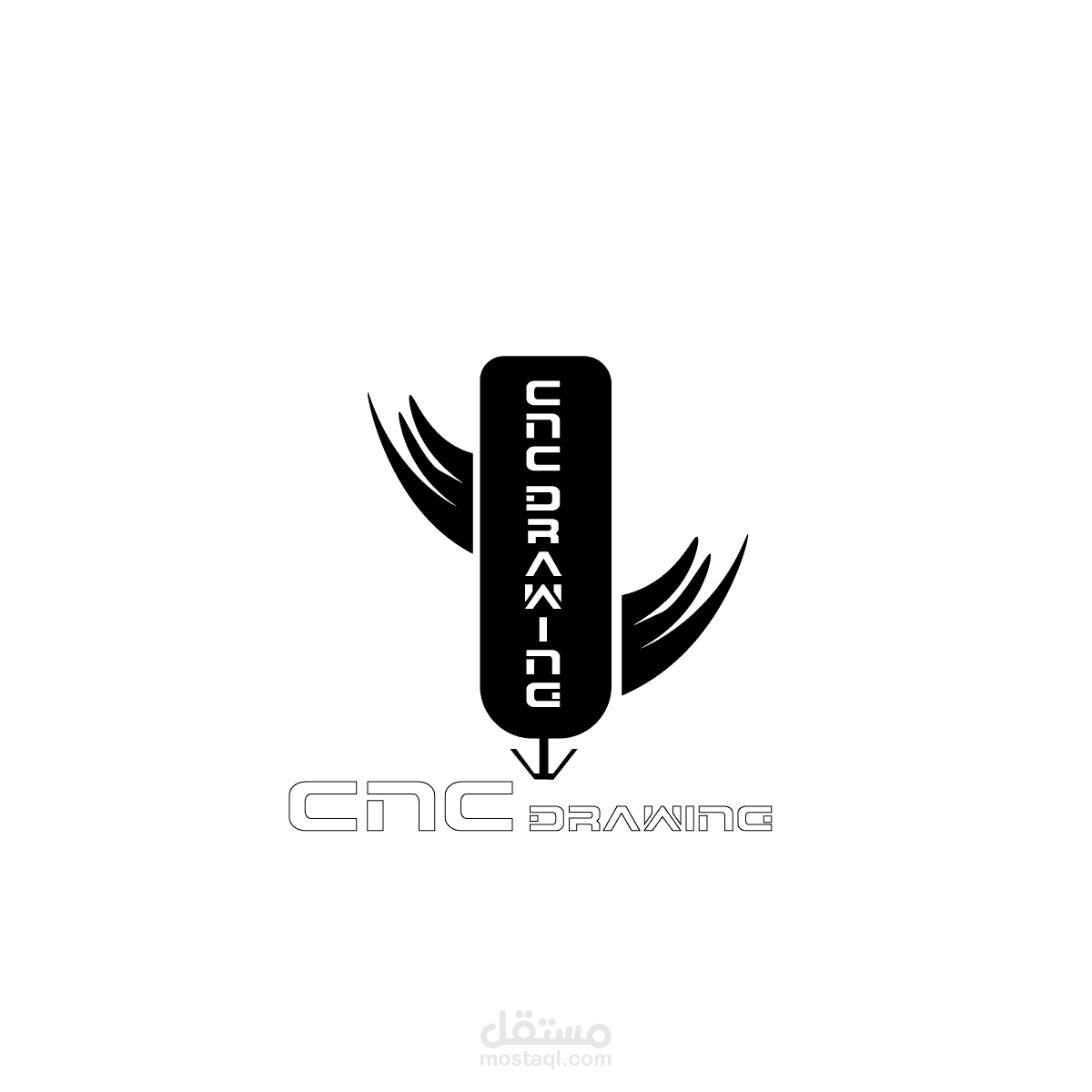 شعار لمشروع ماكنة حفر على الخشب و الحجر و  شعار لصفحة تقوم بتسويق المنتجات