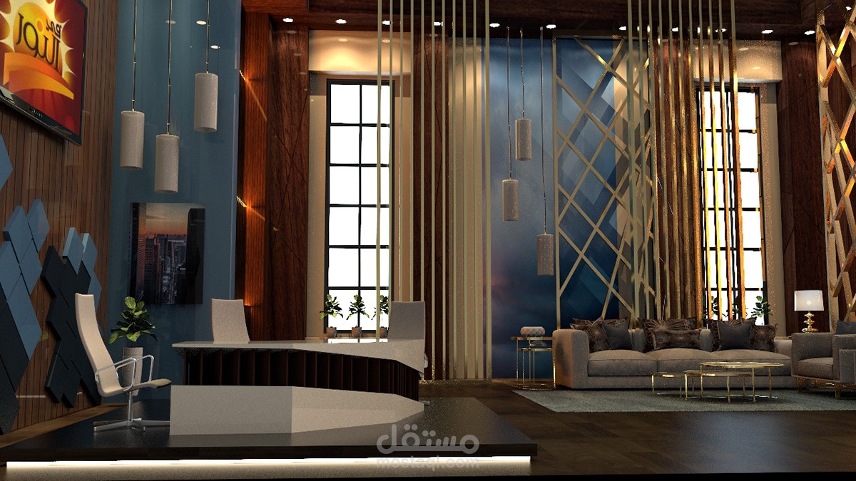 تصميم ديكور برنامج تلفزيونى