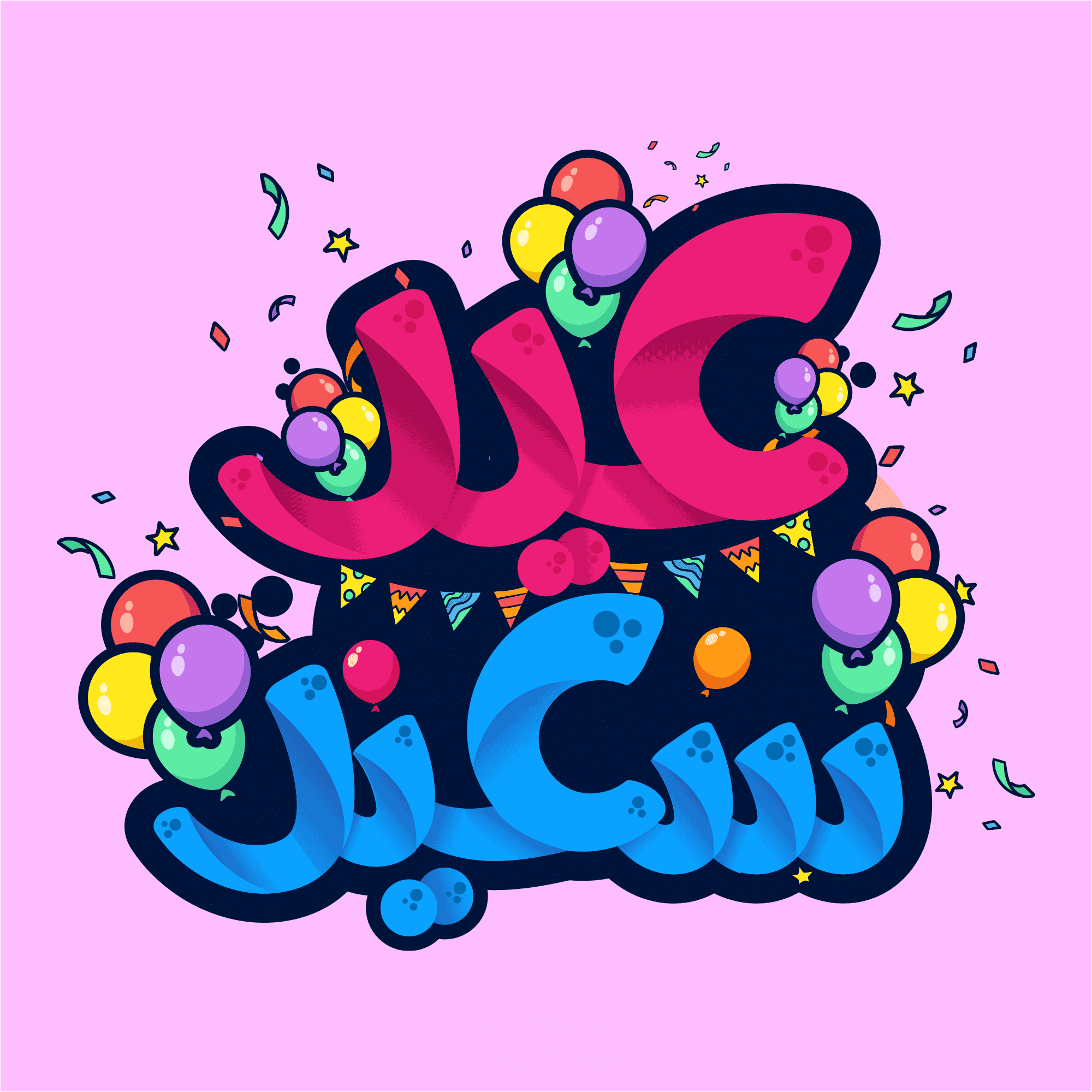 تصميم بوست  تايبوجرافيك تهنئة بالعيد .