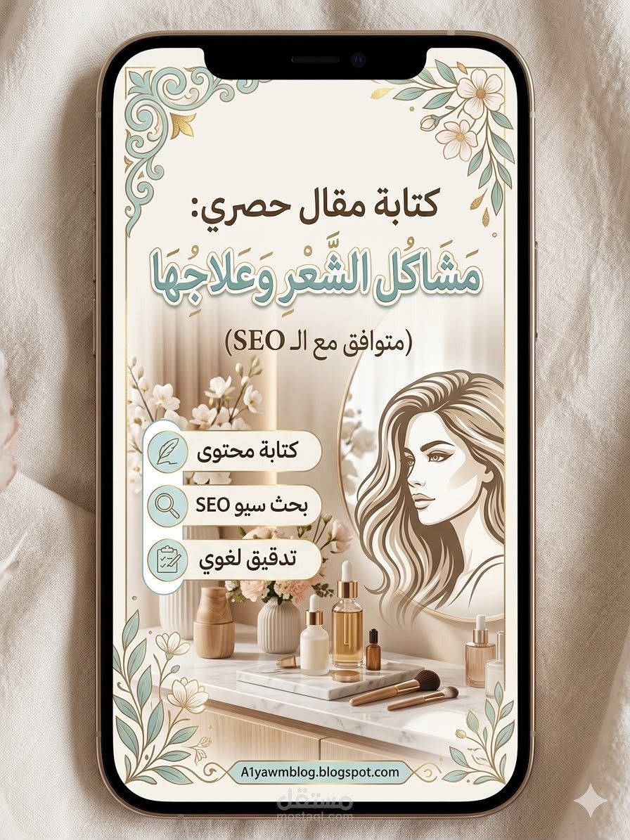كتابة مقال حصري متوافق مع السيو (SEO) في مجال العناية والجمال