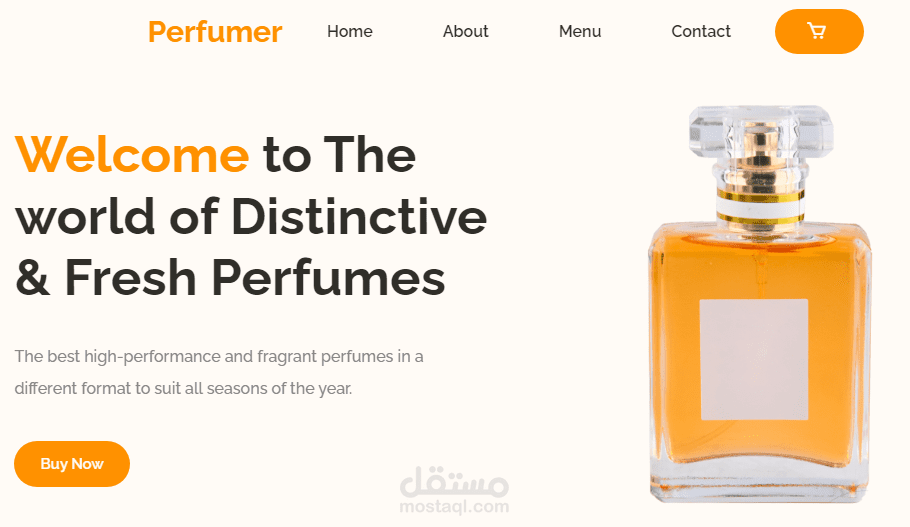 صفحة هبوط لموقع عطور