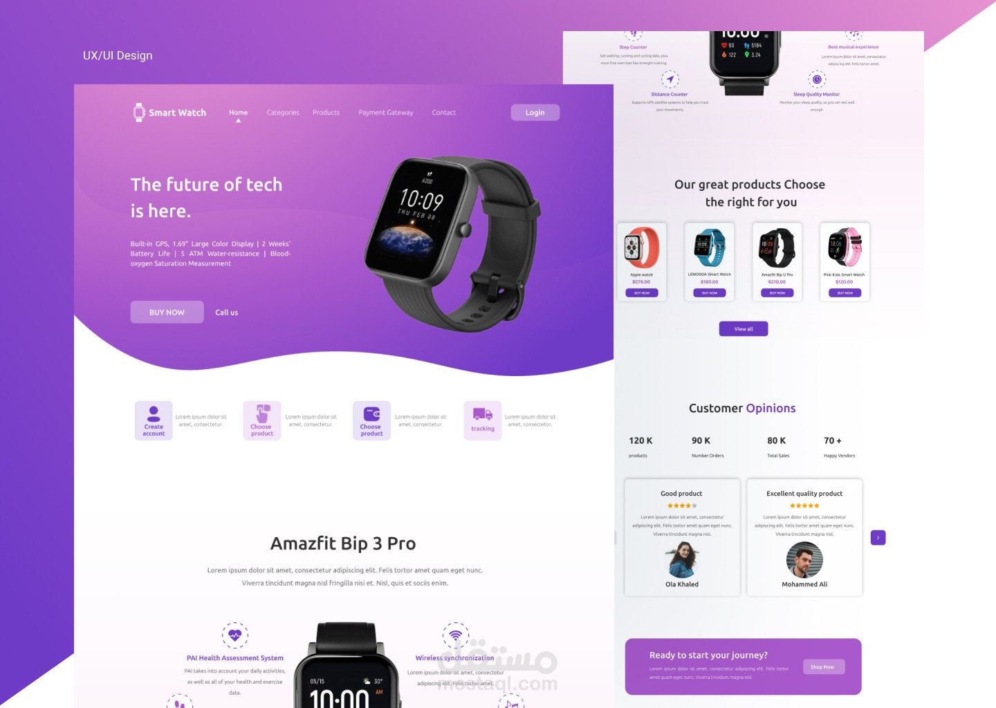 Landing Page for Smart Watch