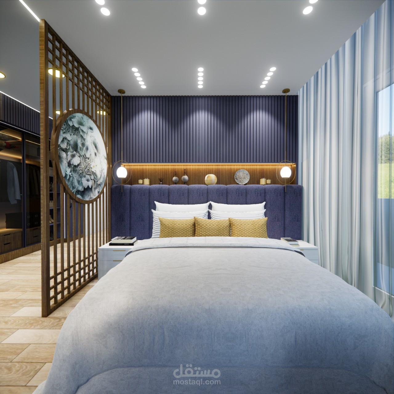 Modern master bedroom