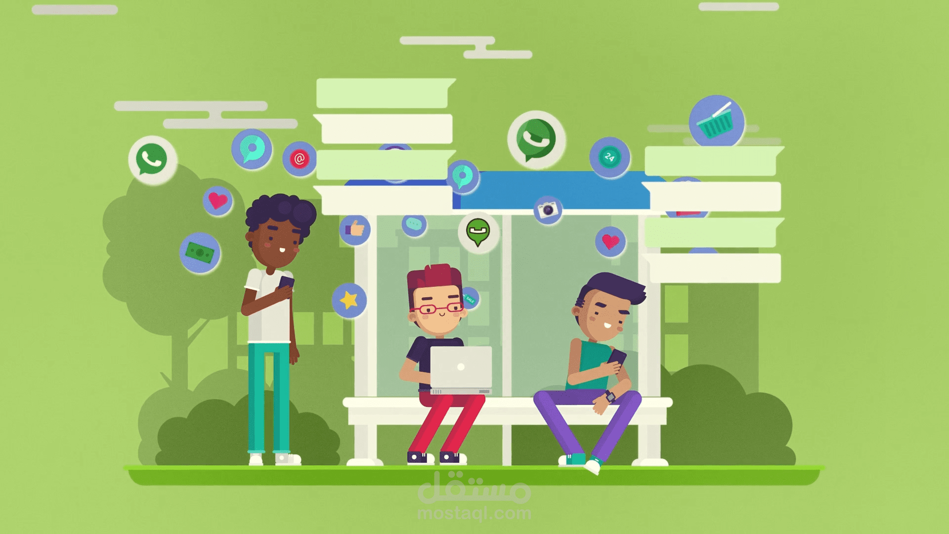 موشن جرافيك برنامج Hi Whatsapp