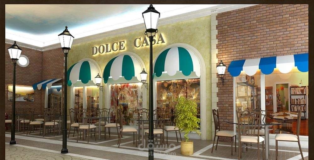 ديكور داخلي وخارجي لمطعم في سعودية