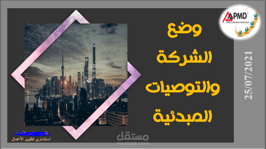 تقرير أعمال استشاري لشركة - بوربوينت