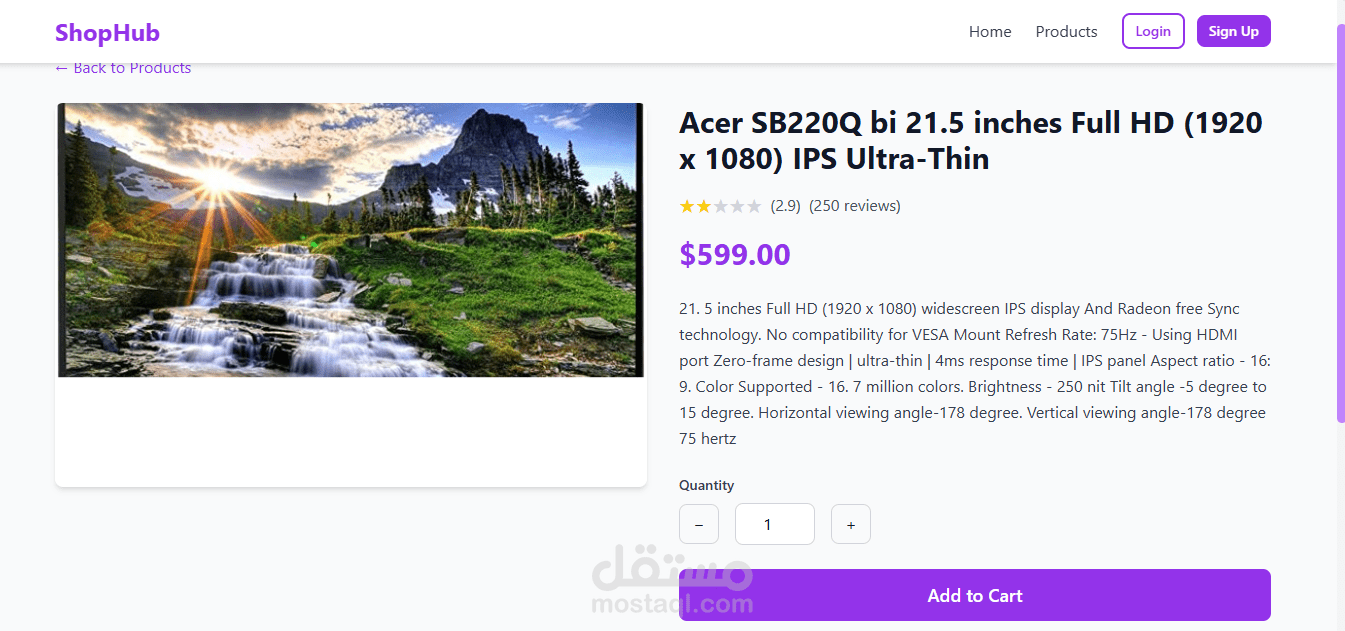 منصة تجارة إلكترونية حديثة ومتقدمة (Modern E-Commerce Web App)