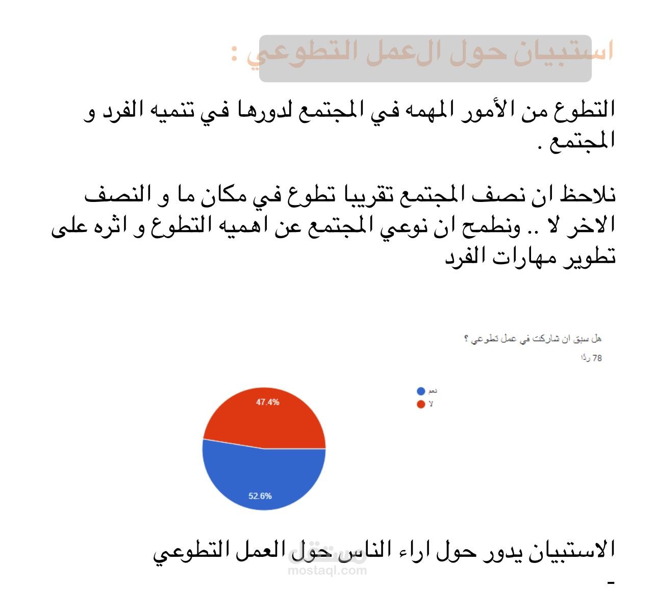 عمل استبيان