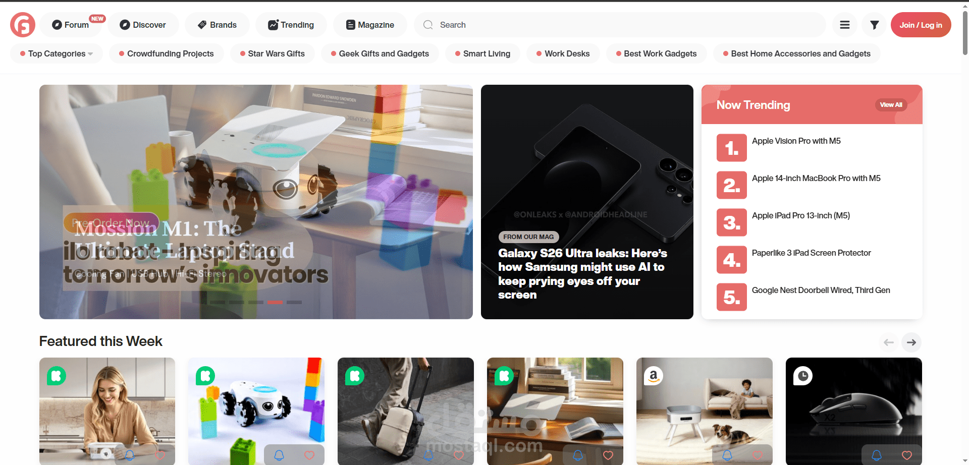 تصميم واجهة المستخدم وتجربة المستخدم لمنصة The Gadget Flow