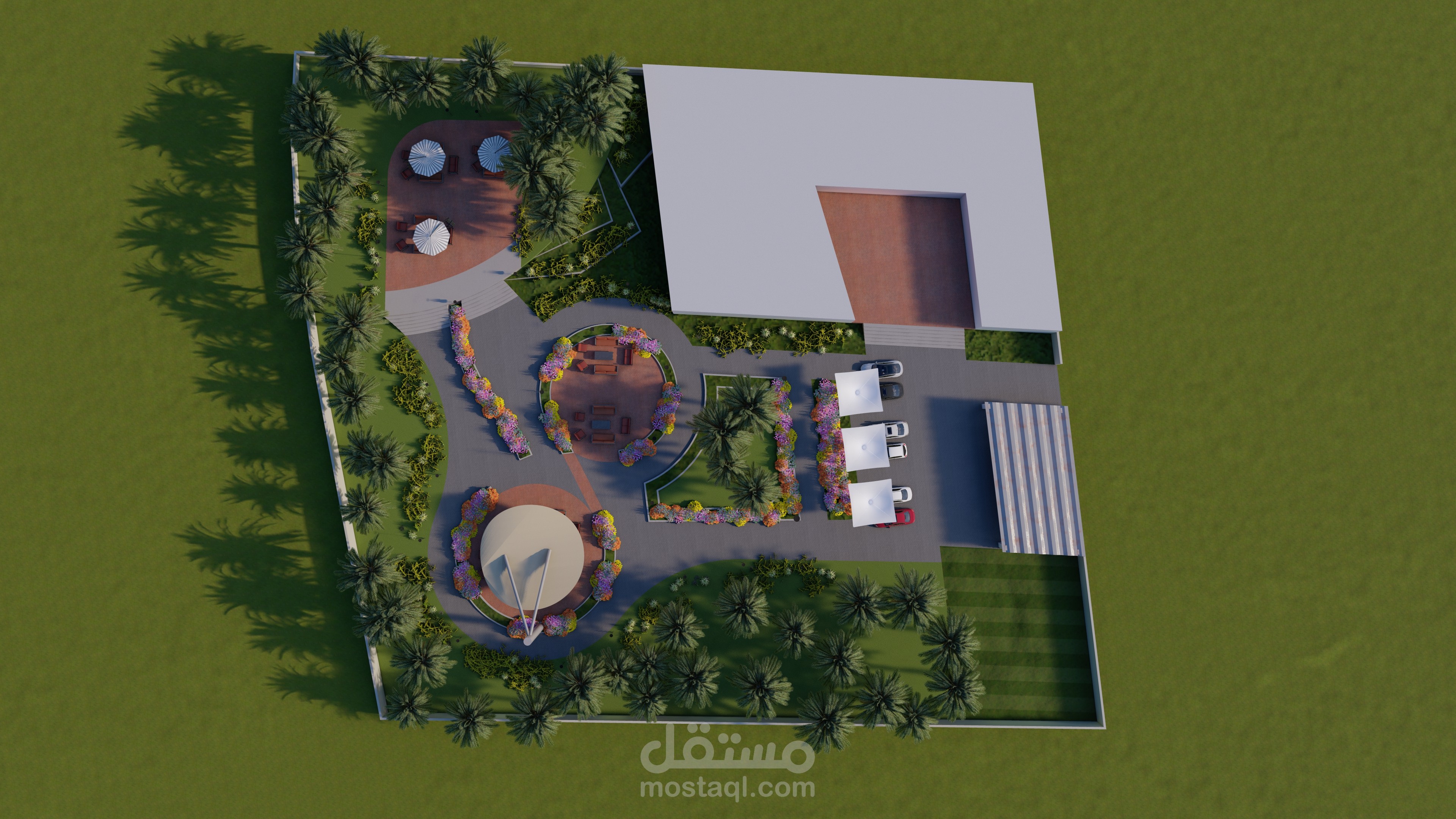 تصميم لاند سكيب حديقة في سلطنة عمان