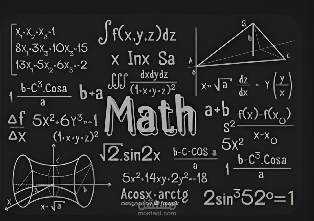 تلخيص وشرح رياضيات