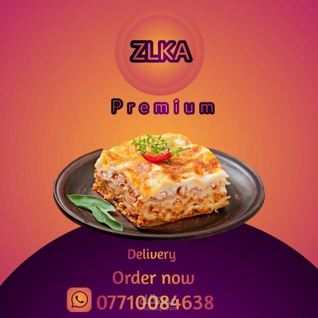 اعلان لمطعم لزانيا