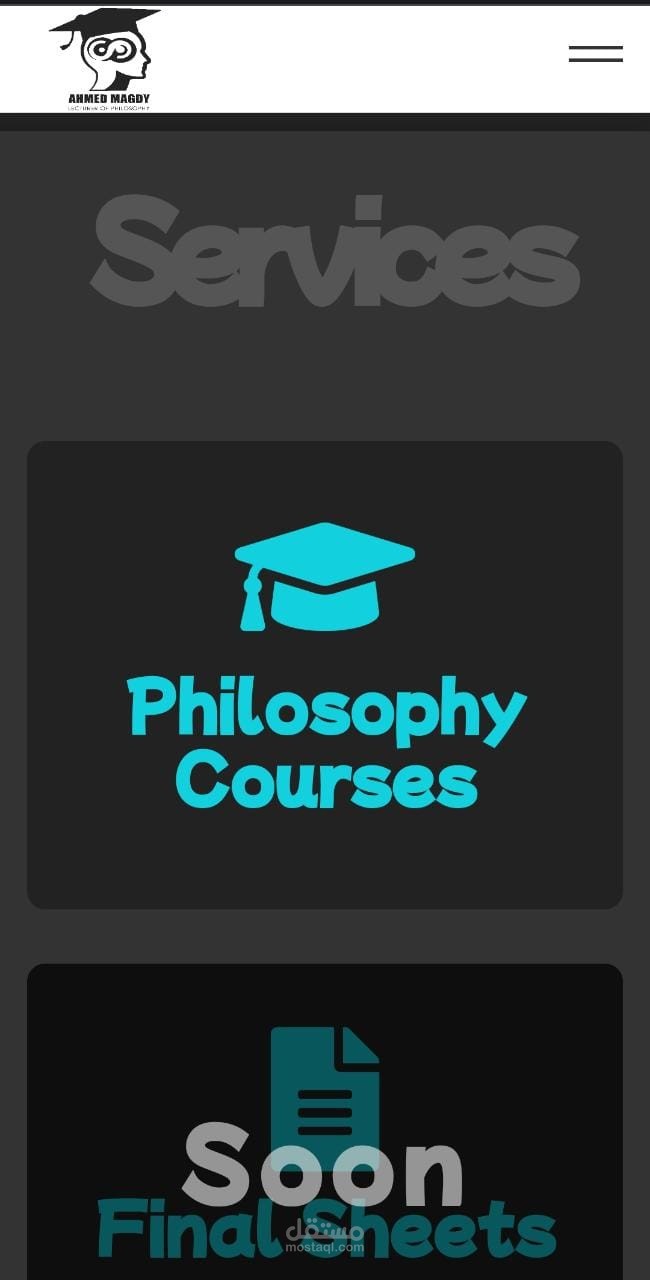 Responsive Philosophy Courses WebSite