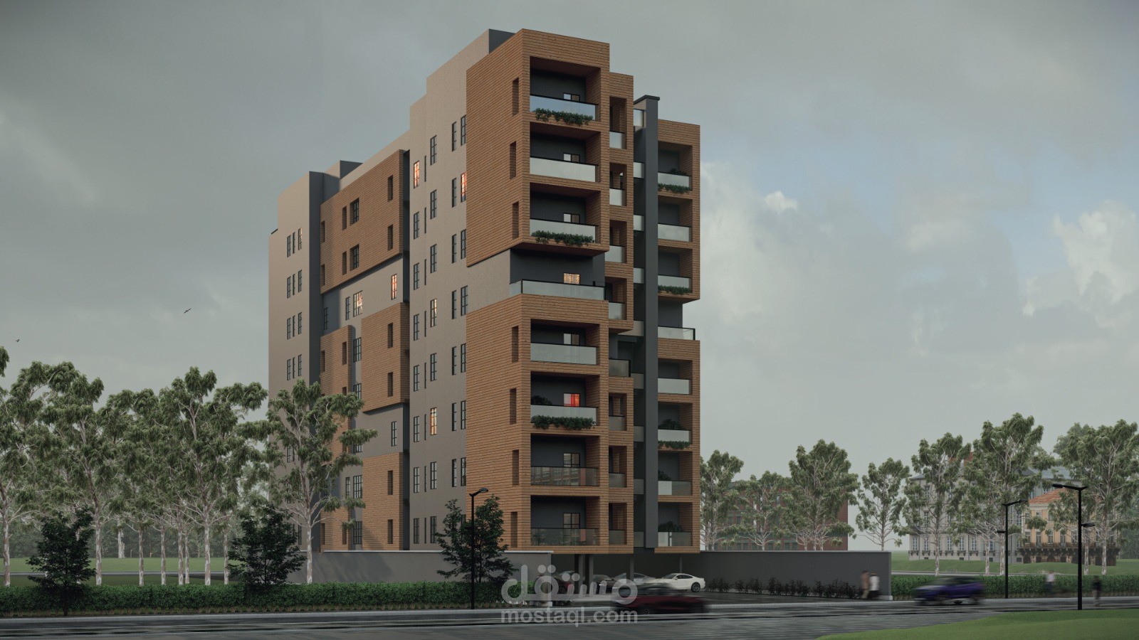 تصميم عمارة سكنية كاملة