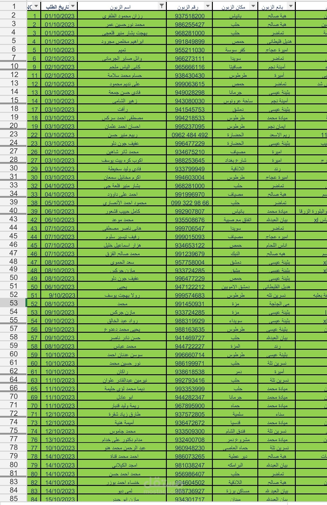 ادخال بيانات
