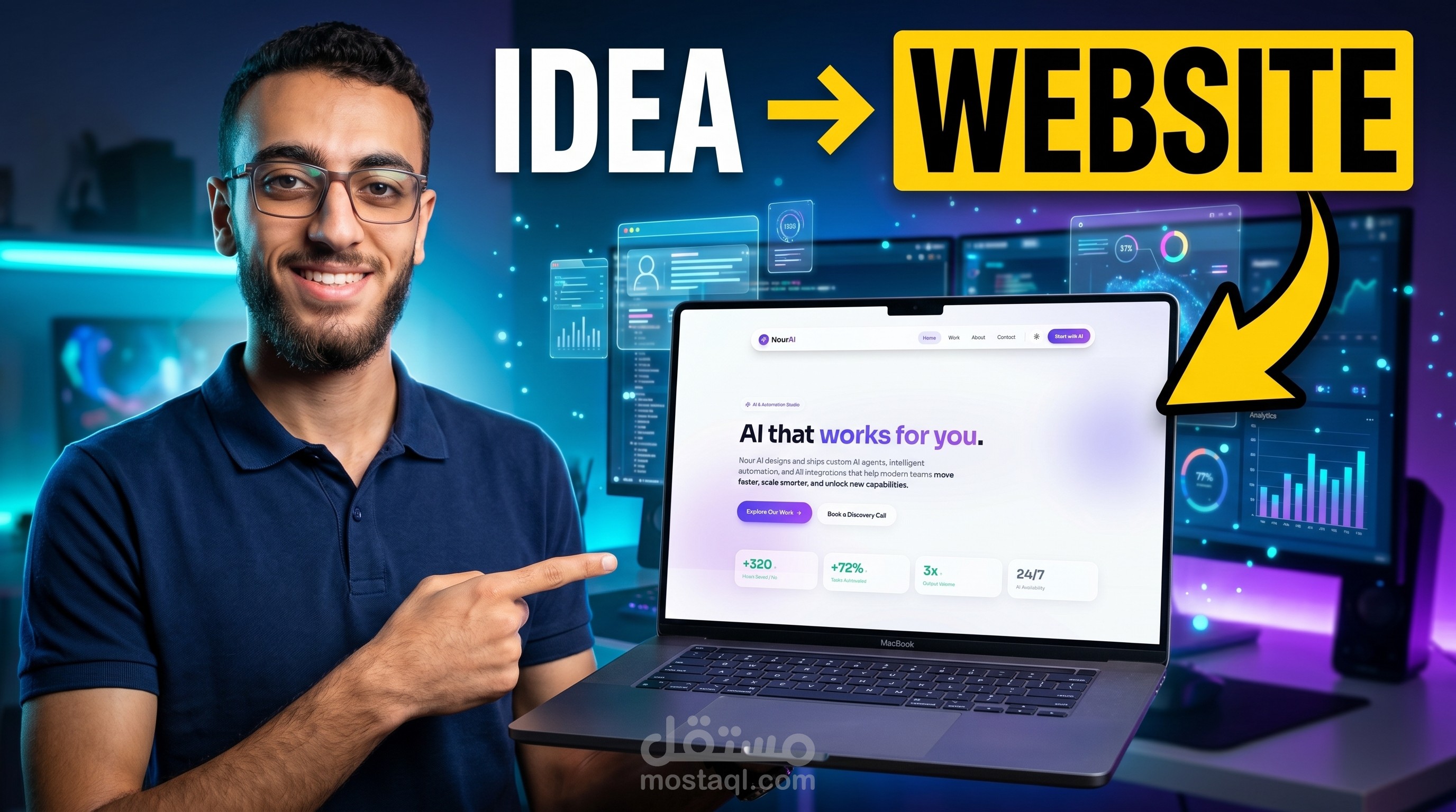 إنشاء Websites احترافية بالذكاء الاصطناعي تحول الزوار إلى عملاء