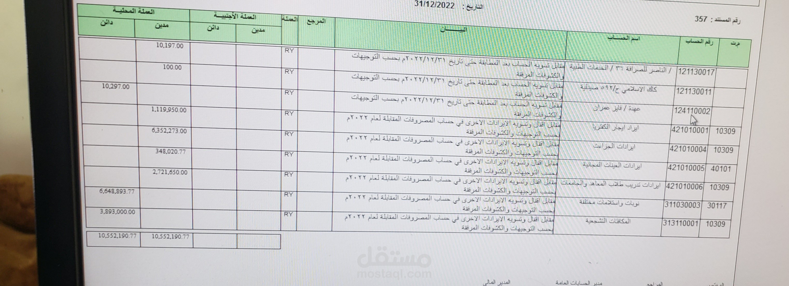 اعداد قيود يوميه وكافه الحسابات