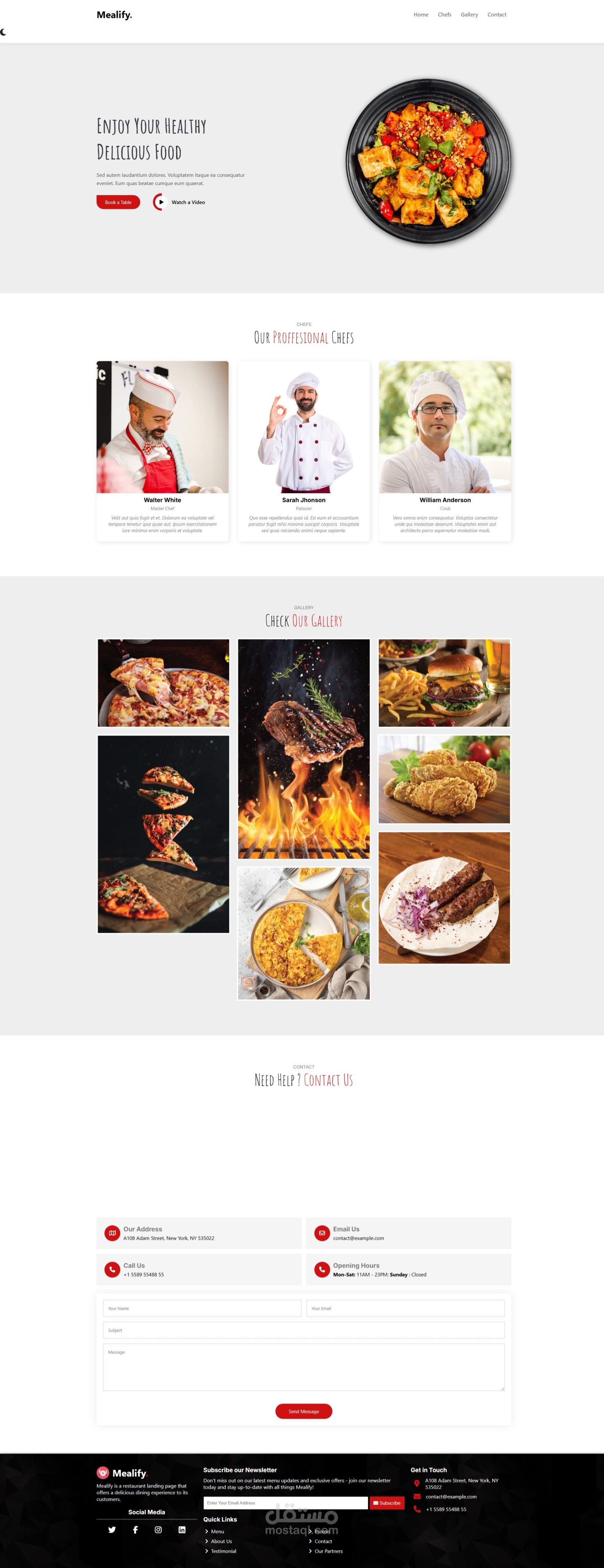 Landing Page احترافية لموقع Milify بتصميم عصري ومتجاوب