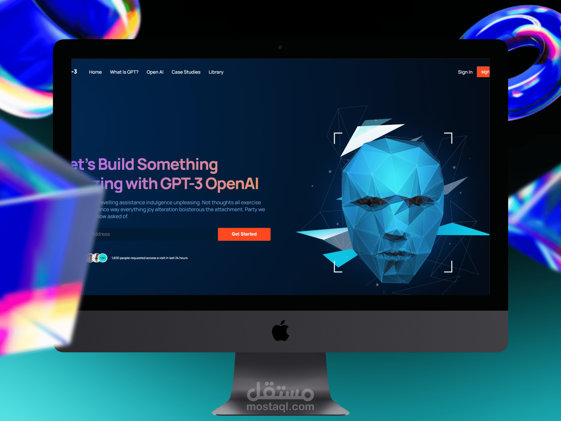 Landing Page تقنية بتصميم عصري (React + CSS Modules)