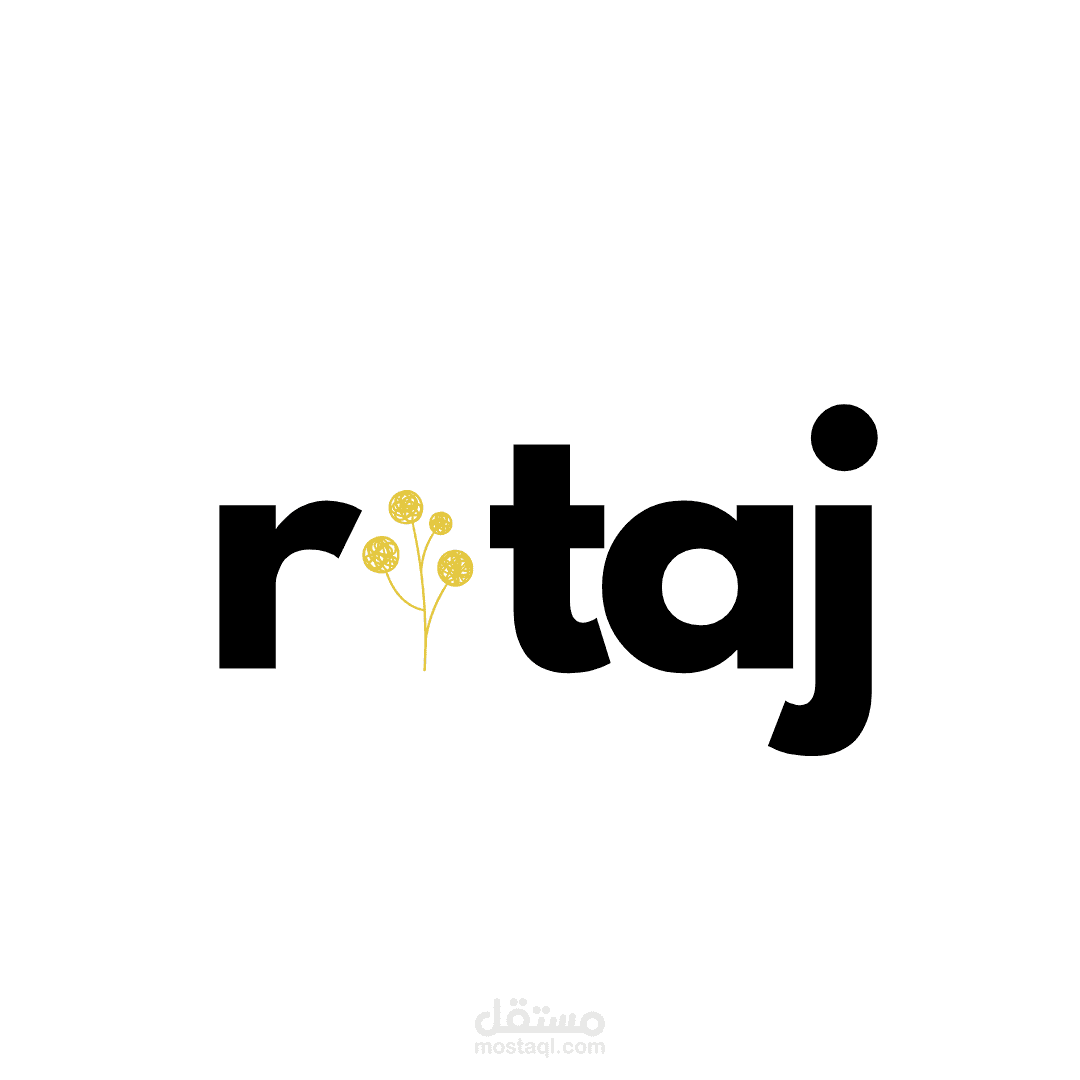 تصميم لوجو لمتجر زهور تحت اسم ritaj