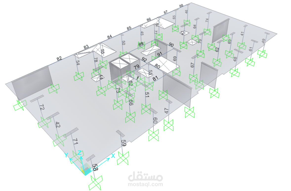 تصميم مبني كامل مكون من22 دور