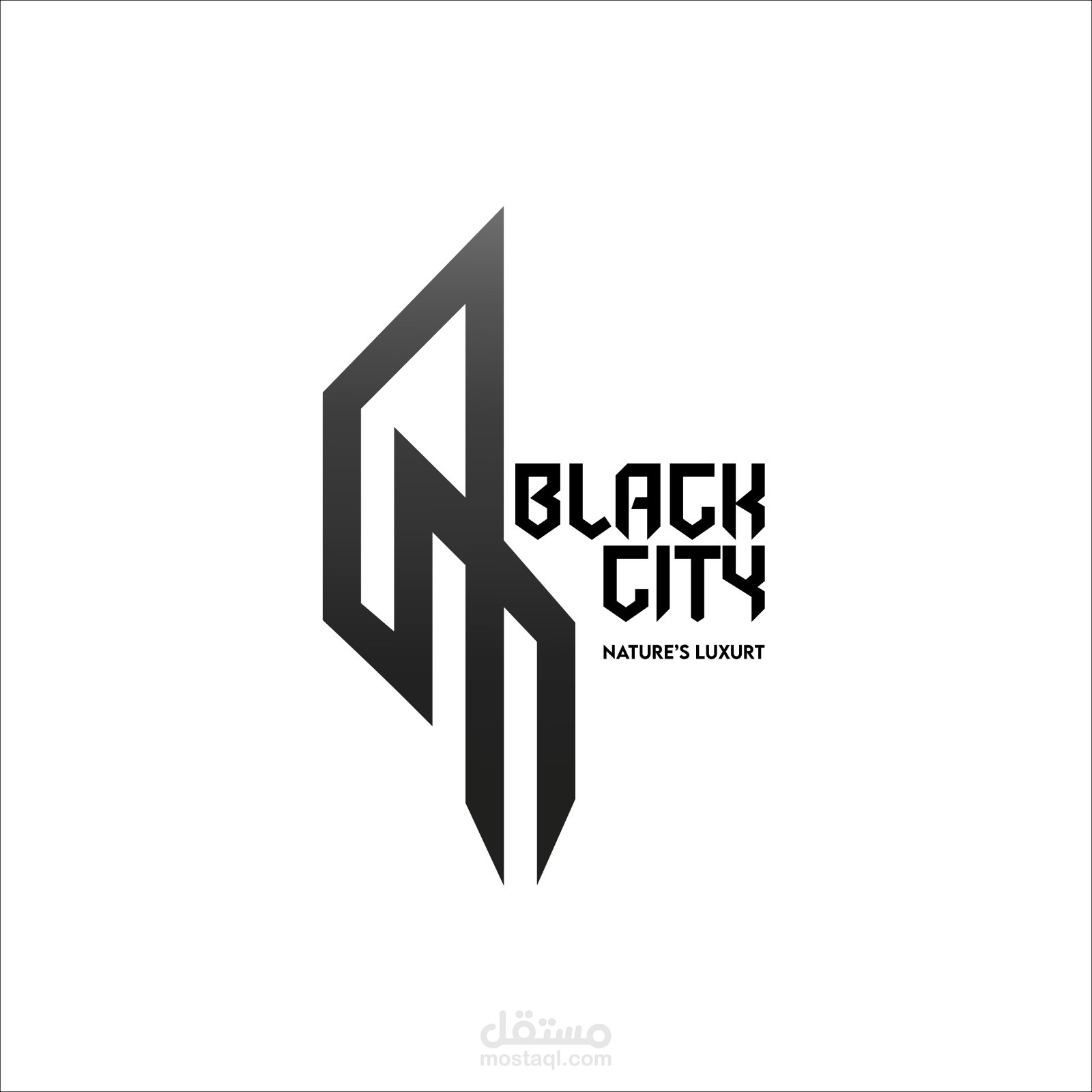 لوجو شركة BLACK CITY بالاضافة الى شرح كيف تم عمل اللوجو + هوية بصرية