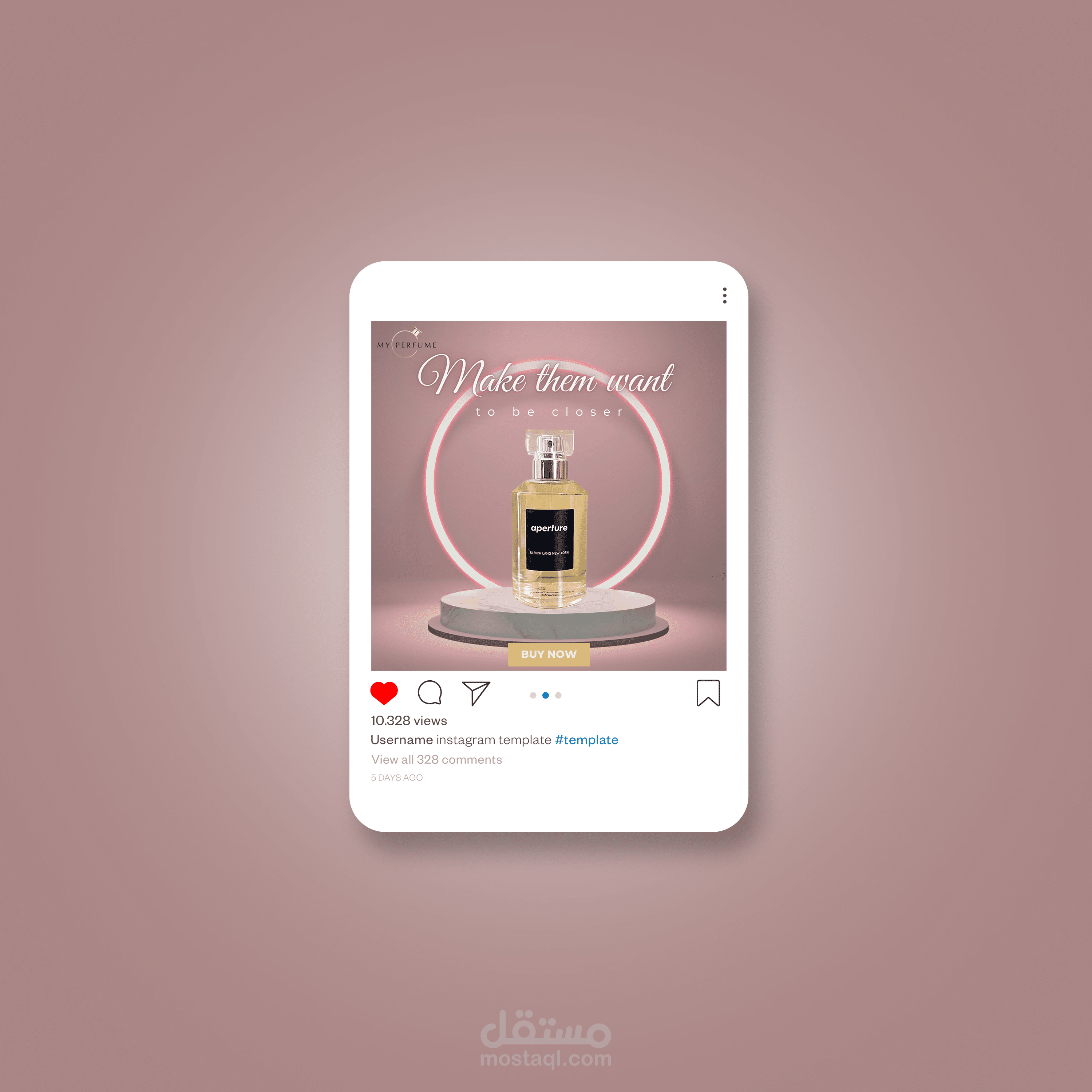 تصميم سوشيال ميديا لشركة عطور