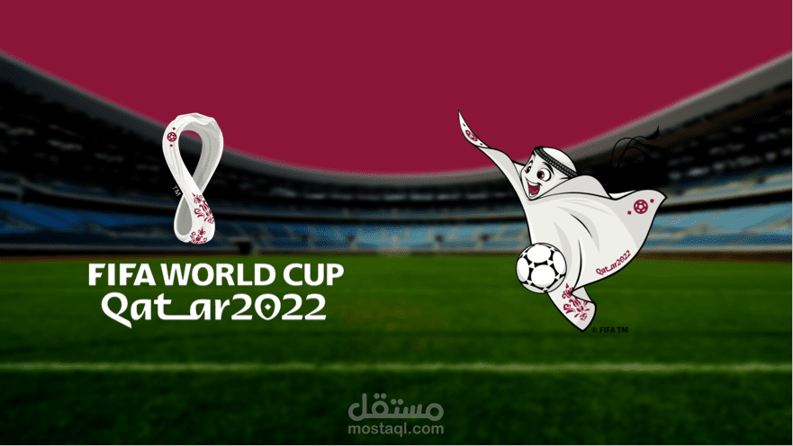 عرض powerpoint حول كأس العالم قطر 2022 مع انيميشينز